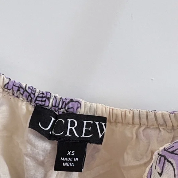 J Crew Floaty Midi Dress in Block-Print Cotton Voile Size XS - Picture 5 of 5